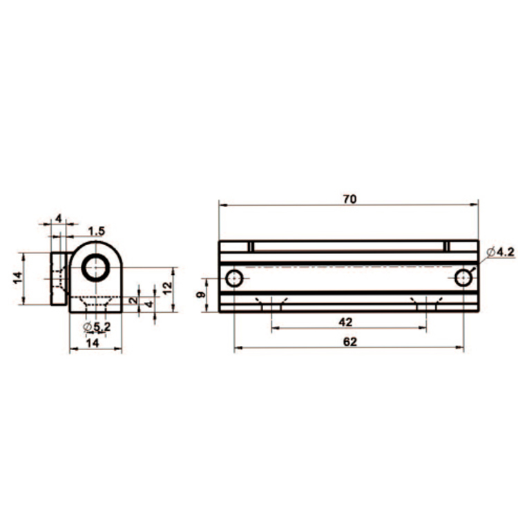 لولای نصب نردبان زاویه راست قاب درب-B2209-4