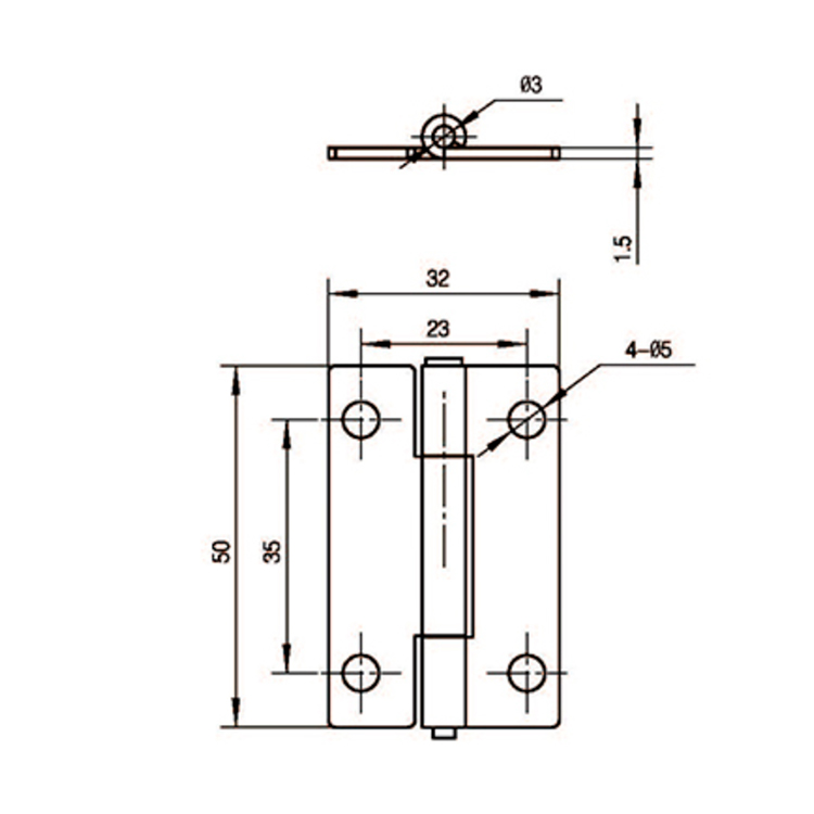 لولای نصب پلکانی با زاویه راست-B2221